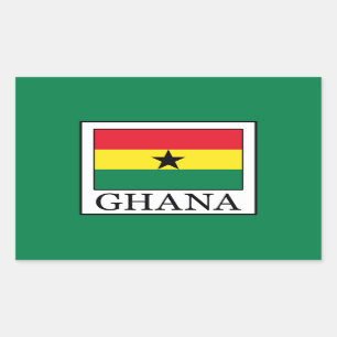 Pegatina Rectangular Ghana
