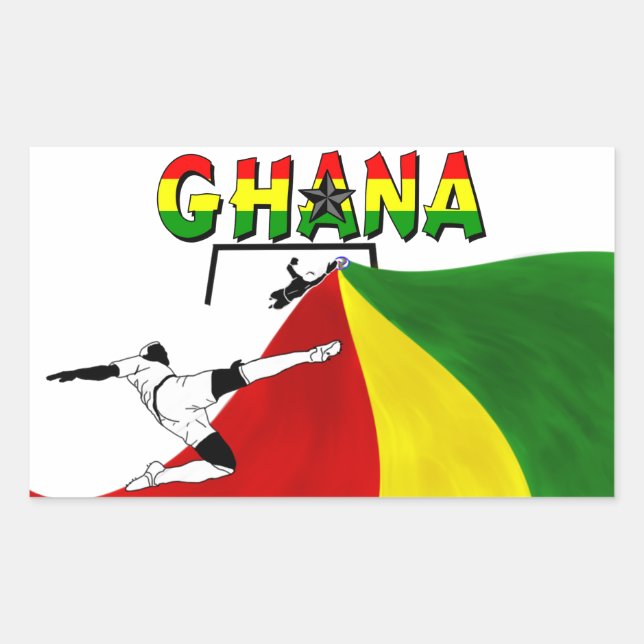 Pegatina Rectangular Ghana (Anverso)