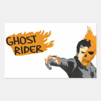 Pegatina Rectangular Ghost Rider
