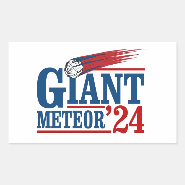 Pegatina Rectangular Giant Meteor 2024 (Anverso)