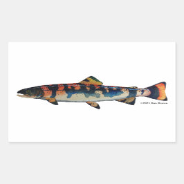 Pegatina Rectangular Gila Trout;