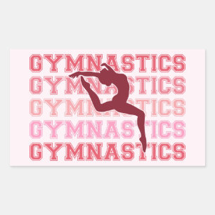 Pegatina Rectangular Gimnasia inspirada