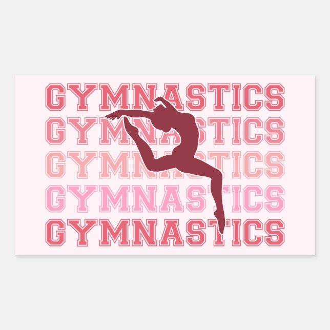 Pegatina Rectangular Gimnasia inspirada (Anverso)
