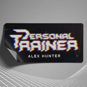 Pegatina Rectangular Gimnasio de entrenador personal Personalizado