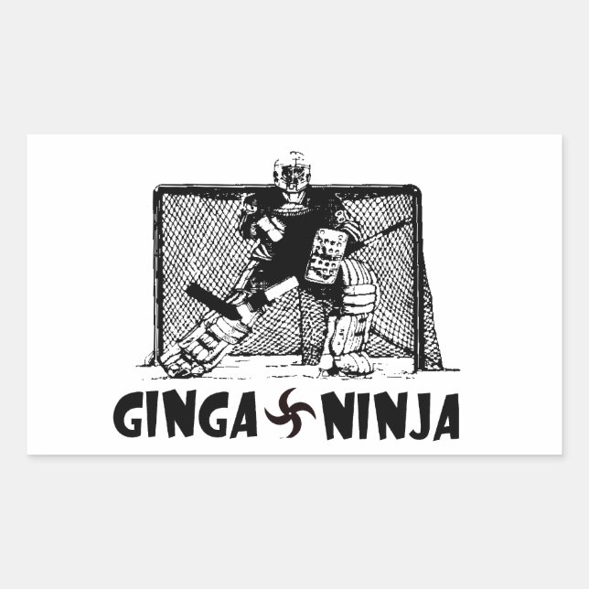 Pegatina Rectangular Ginga Ninja - Hockey Goalie (Anverso)