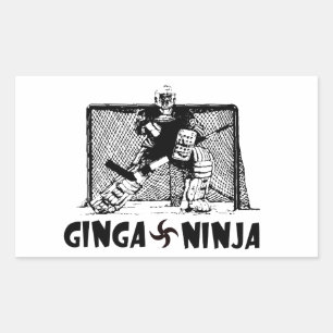 Pegatina Rectangular Ginga Ninja - portero del hockey