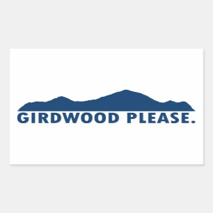 Pegatina Rectangular Girdwood Alaska Please