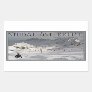Pegatina Rectangular Glaciar de Stubai