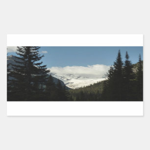Pegatina Rectangular Glaciar Jackson con vista al parque nacional de lo