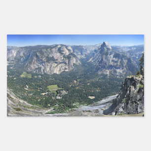 Pegatina Rectangular Glaciar Point Panorama - Valle Yosemite