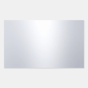 Pegatina Rectangular Glamour Plantilla en Blanco Plateado Falso Moderno