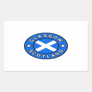 Pegatina Rectangular Glasgow Scotland