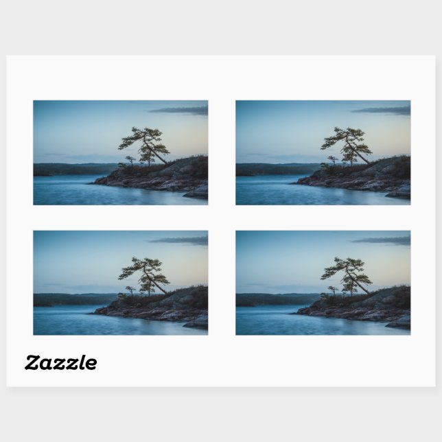 Pegatina Rectangular Glaskogen Suecia (Hoja)