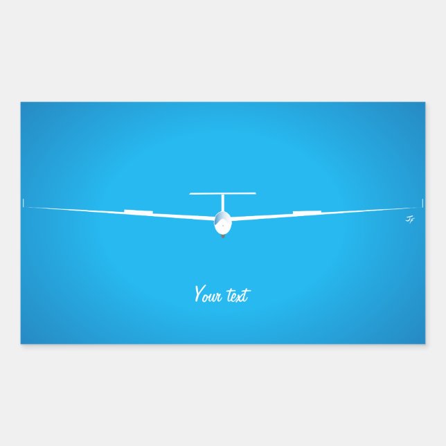 Pegatina Rectangular Glider (Anverso)