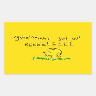 Pegatina Rectangular Gobierno fuera REE SNEKDERECHA Bandera de Gadsden