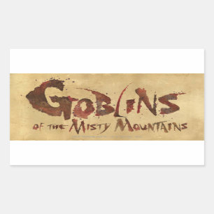 Pegatina Rectangular Goblins of the Misty Mountains