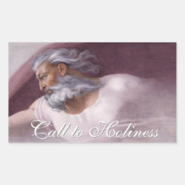 Pegatina Rectangular God the Father Renaissance Devotional Design