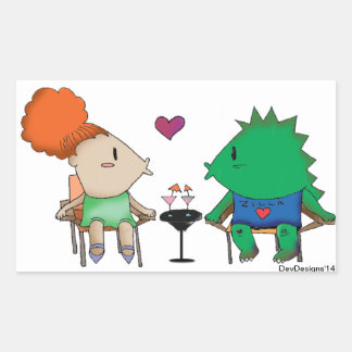 Pegatina Rectangular Godzilla