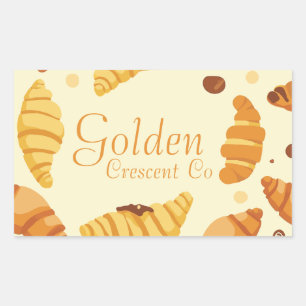 Pegatina Rectangular Golden Crescent Co