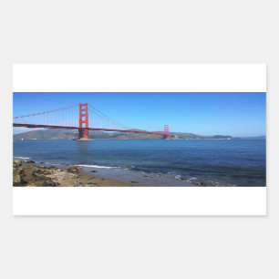 Pegatina Rectangular Golden State Bridge - San Francisco, California