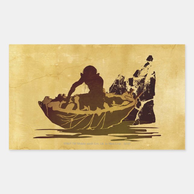 Pegatina Rectangular GOLLUM™ in a Raft (Anverso)