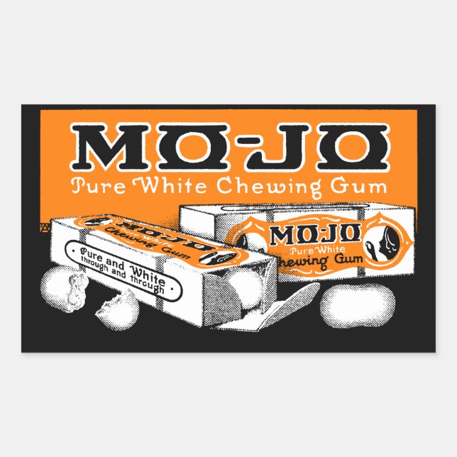 Pegatina Rectangular Goma De Mascar Mo-Jo 1915 (Anverso)