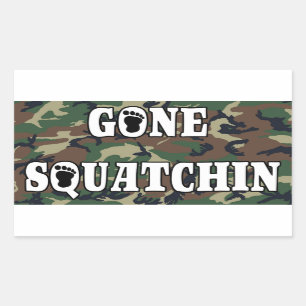PEGATINA RECTANGULAR GONE SQUATCHIN