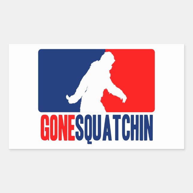 Pegatina Rectangular Gone Squatchin League Style (Anverso)