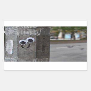 Pegatina Rectangular Googogly Eyes Eyeballs New York City Photography N