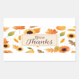 Pegatina Rectangular Gracias