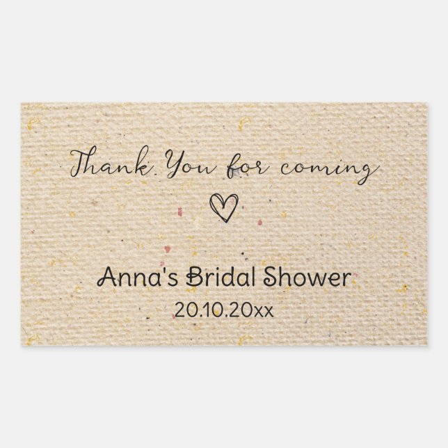 Pegatina Rectangular Gracias Bienvenido Felicitaciones (Anverso)