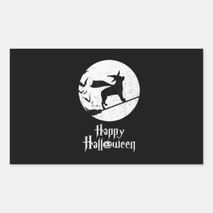 Pegatina Rectangular Gracioso disfraz de Halloween Rastreador de Brujas