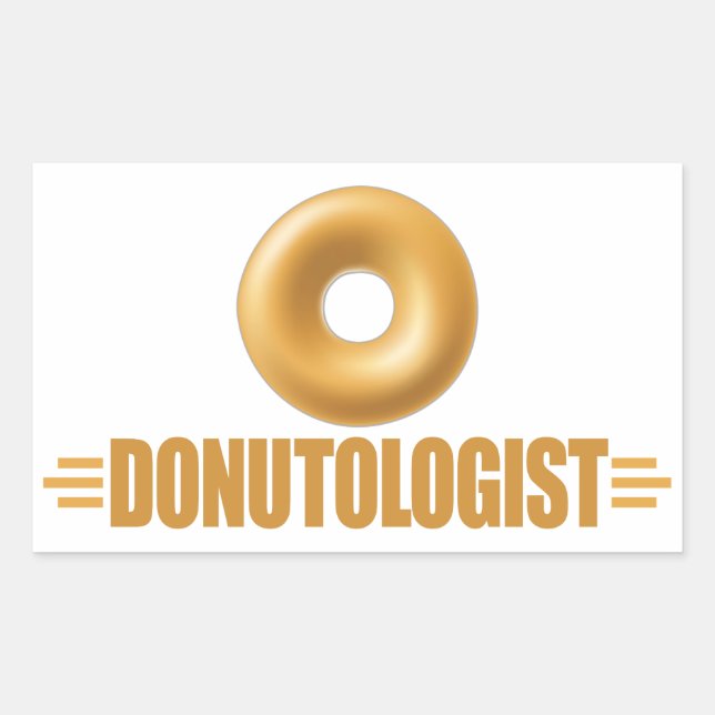 Pegatina Rectangular Gracioso Glazed Donut Lover (Anverso)