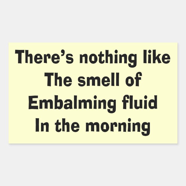 Pegatina Rectangular Graciosos regalos de director funerario (Anverso)