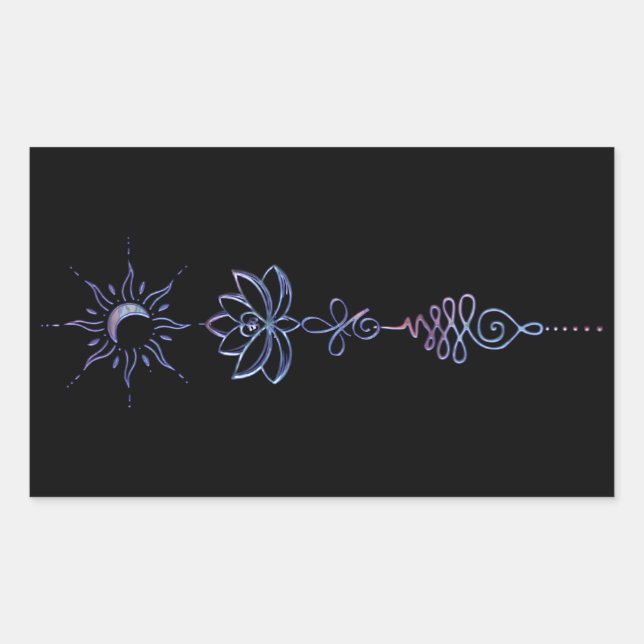 Pegatina Rectangular Gradient Unalome Group  (Anverso)