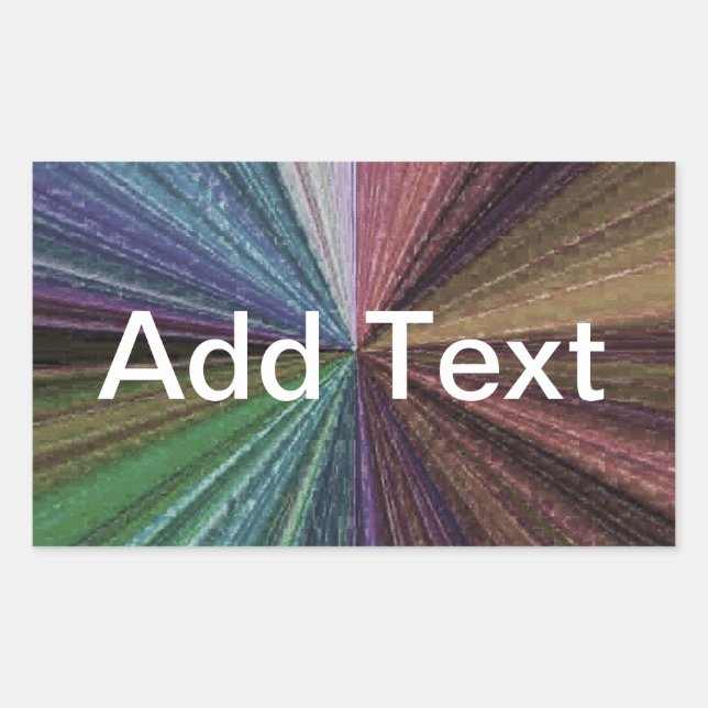 Pegatina Rectangular Gradiente circular Arcoiris terrestre (Anverso)