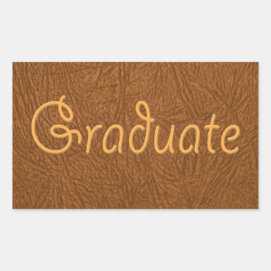 Pegatina Rectangular Graduado Piel de vaca de color marrón apariencia d