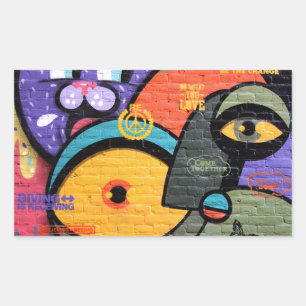 Pegatina Rectangular Graffiti de Ámsterdam