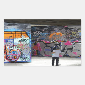 Pegatina Rectangular Graffiti de arte urbano