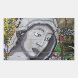 Pegatina Rectangular Graffiti Maria