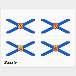 Pegatina Rectangular Gráfico con bandera de Nueva Escocia