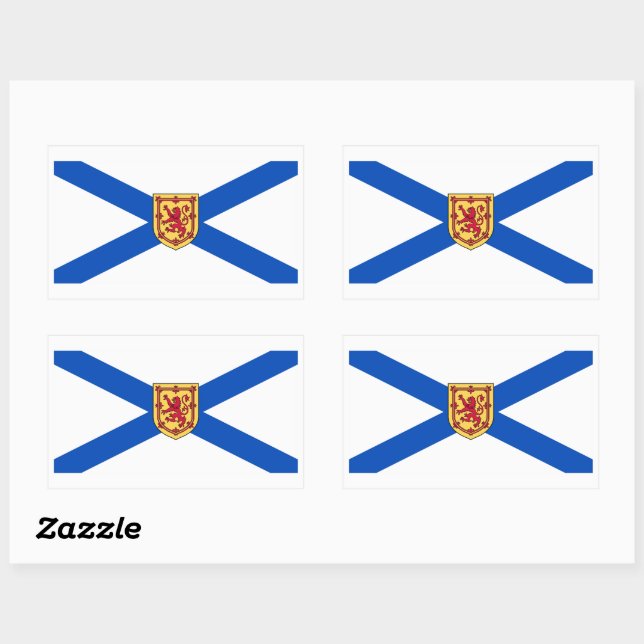 Pegatina Rectangular Gráfico con bandera de Nueva Escocia (Hoja)