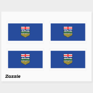 Pegatina Rectangular Gráfico de Banderas de Alberta
