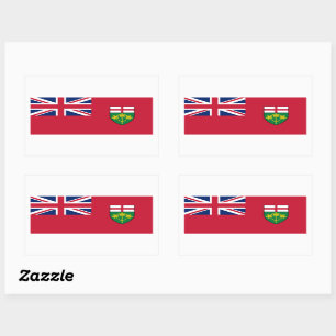 Pegatina Rectangular Gráfico de Banderas de Ontario