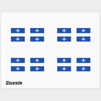 Pegatina Rectangular Gráfico de marcas de Quebec
