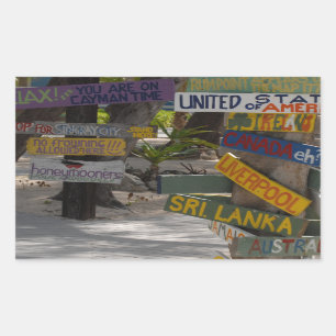 Pegatina Rectangular Gran Caimán de The Post Rum Point