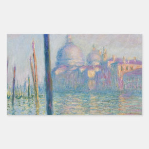 Pegatina Rectangular Gran Canal Monet Venecia Italia Pintura clásica