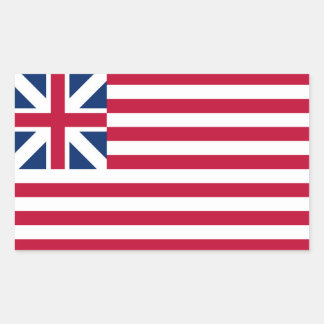 Pegatina Rectangular Gran Unión, 1ª bandera de las colonias de EE. UU.