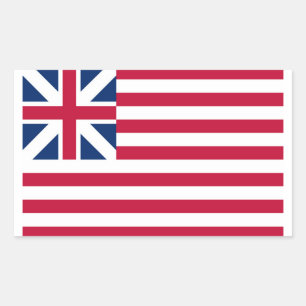 Pegatina Rectangular Gran Unión Estados Unidos primera bandera de Estad