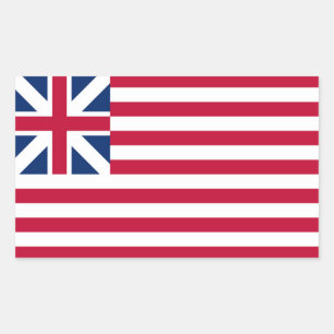 Pegatina Rectangular Gran Unión, primera bandera de los Estados Unidos